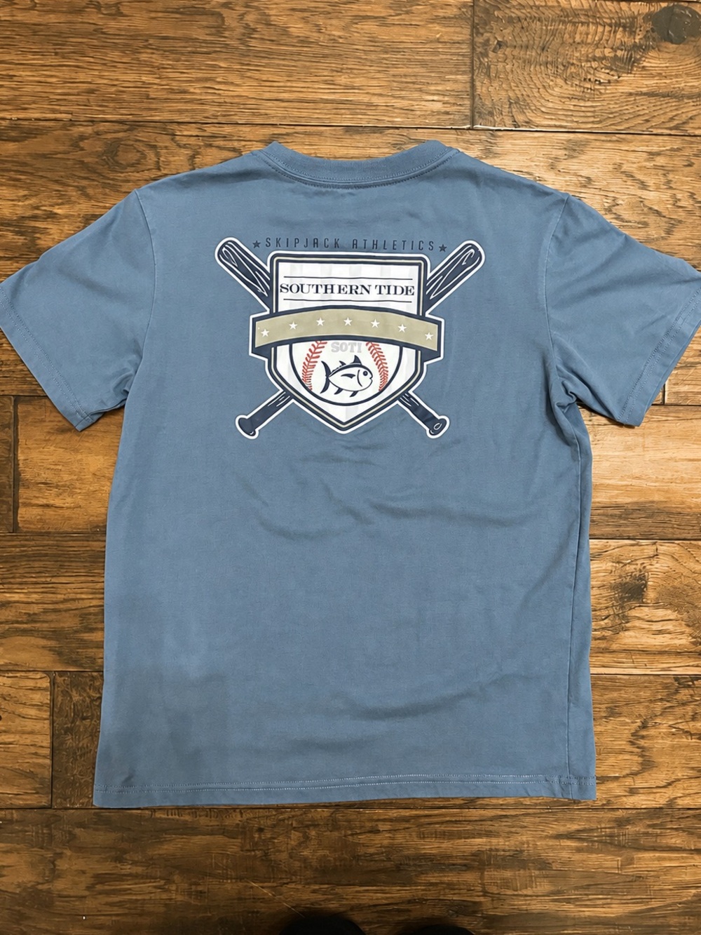 Southern Tide Boys' Dusty Blue Baseball Graphic Tee - Picture 2 of 5